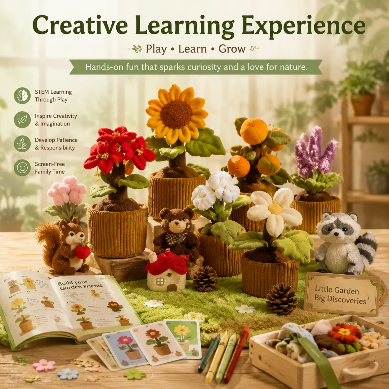 Creative Learning felt garden craft kits