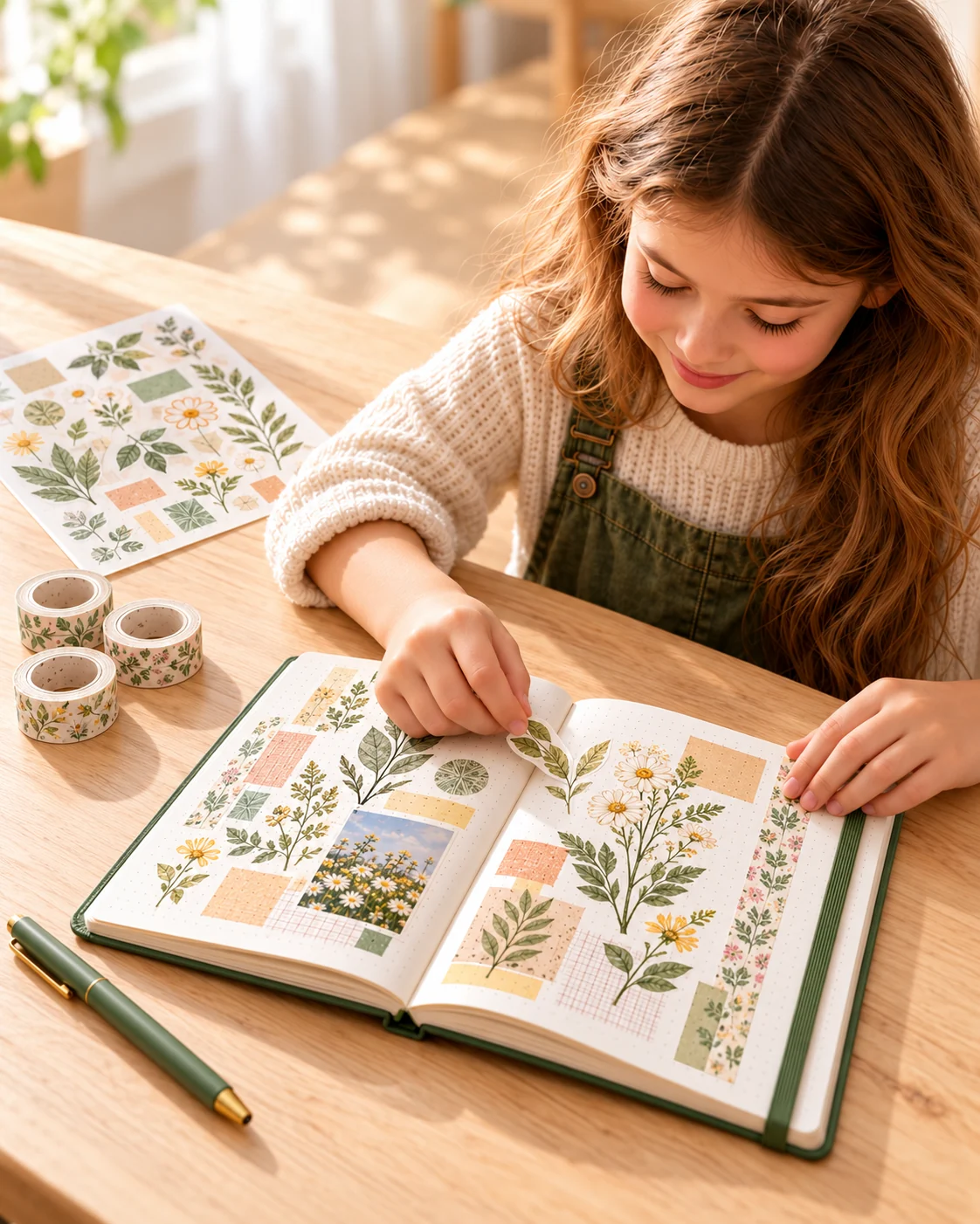 Creative Learning journal, washi tape and sticker activity